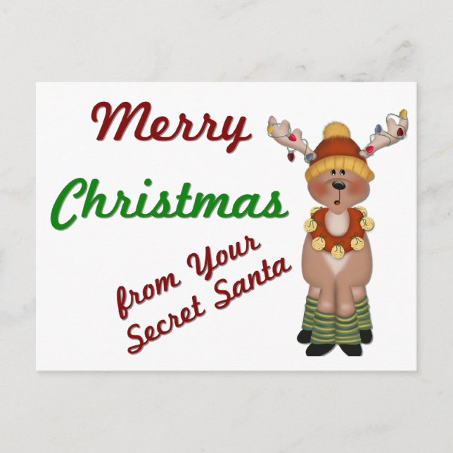 MC Reindeer Secret Santa - Holiday Postcards (Front)