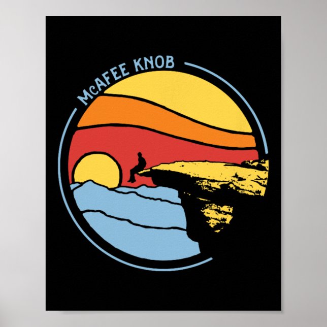 Mcafee's Knob Trail Hiking Giant Star Roanoke Grap Poster (Front)