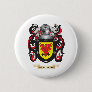 McAllister Coat of Arms (Family Crest) 6 Cm Round Badge