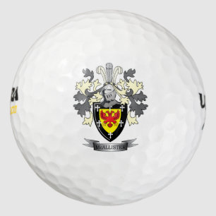 McAllister Family Crest Coat of Arms Golf Balls