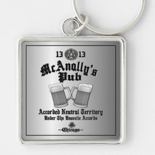 McAnally's Pub Black Logo Key Ring