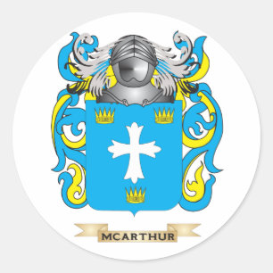 McArthur Coat of Arms (Family Crest) Classic Round Sticker