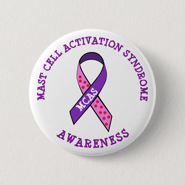 MCAS Mast Cell Activation Syndrome Awareness 6 Cm Round Badge (Front)