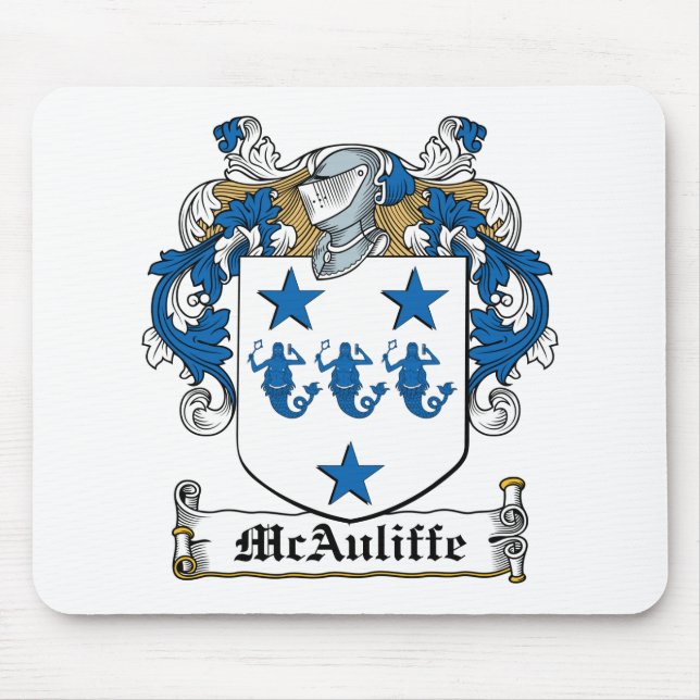 McAuliffe Family Crest Mouse Mat (Front)