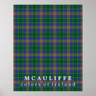 McAuliffe Tartan Colours of Ireland Poster