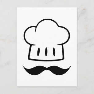 MCBHM CARTOON GRAPHIC LOGO MASTER CHEF HAT BAKER B POSTCARD