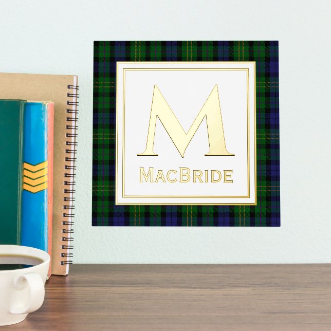McBride Clan Tartan Plaid Monogram Foil Prints (In Situ (Counter 2))