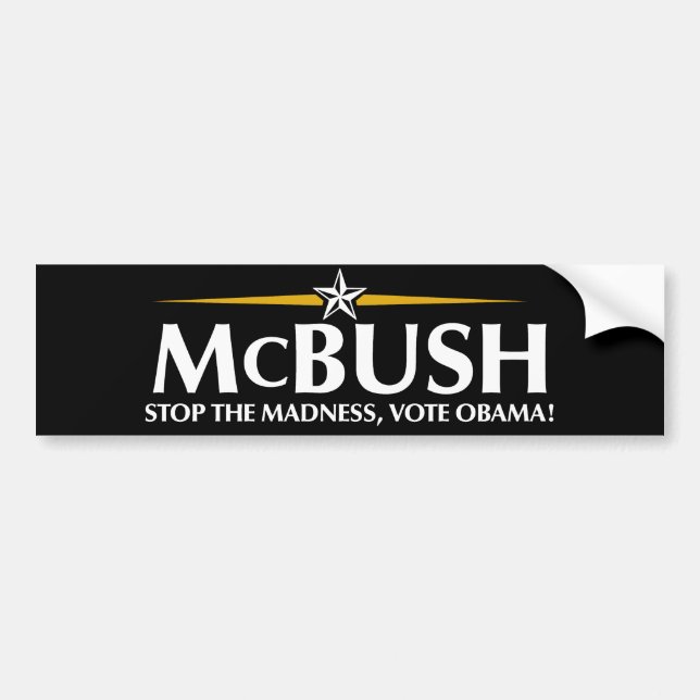 McBush Anti-McCain Bumper Sticker (Front)