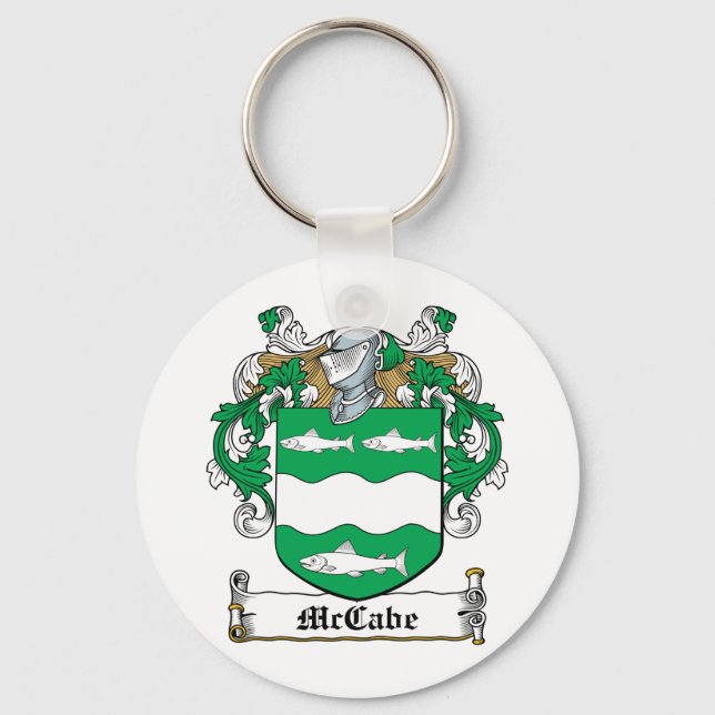 McCabe Family Crest Key Ring (Front)