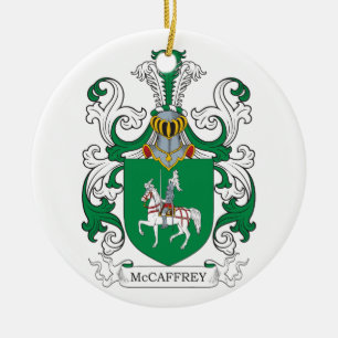 McCaffrey Coat of Arms Ceramic Tree Decoration