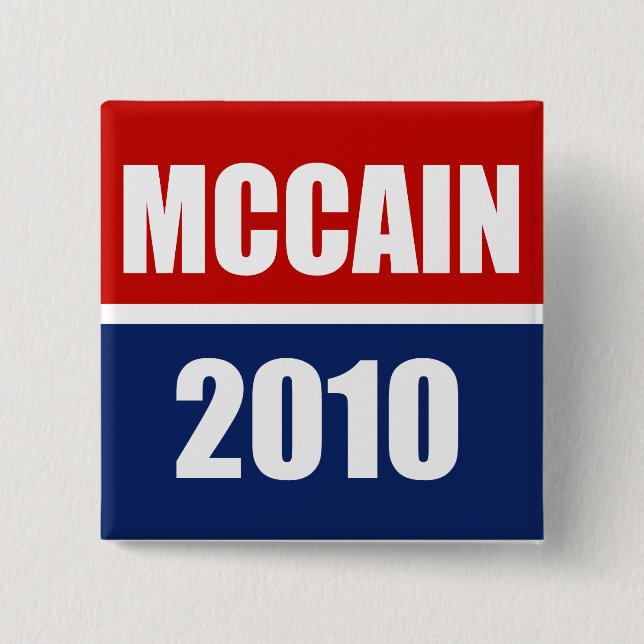 MCCAIN 2010 15 CM SQUARE BADGE (Front)