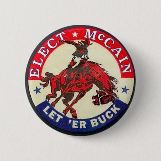 McCain Buckin' Bronco Button