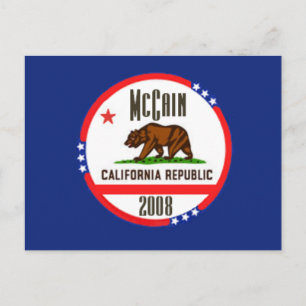 McCain CALIFORNIA Postcard