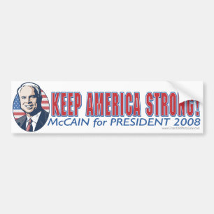 McCain Keep America Strong Bumper Sticker