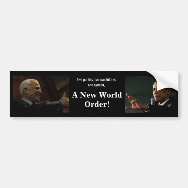 Mccain Obama Bumper Sticker (Front)