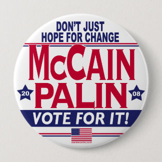 McCain Palin 2008 10 Cm Round Badge