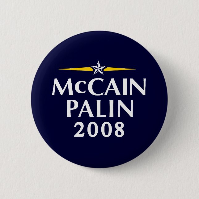 McCain Palin 2008 6 Cm Round Badge (Front)