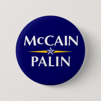 MCCAIN PALIN 2008 6 CM ROUND BADGE