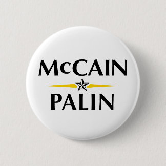 MCCAIN PALIN 2008 6 CM ROUND BADGE