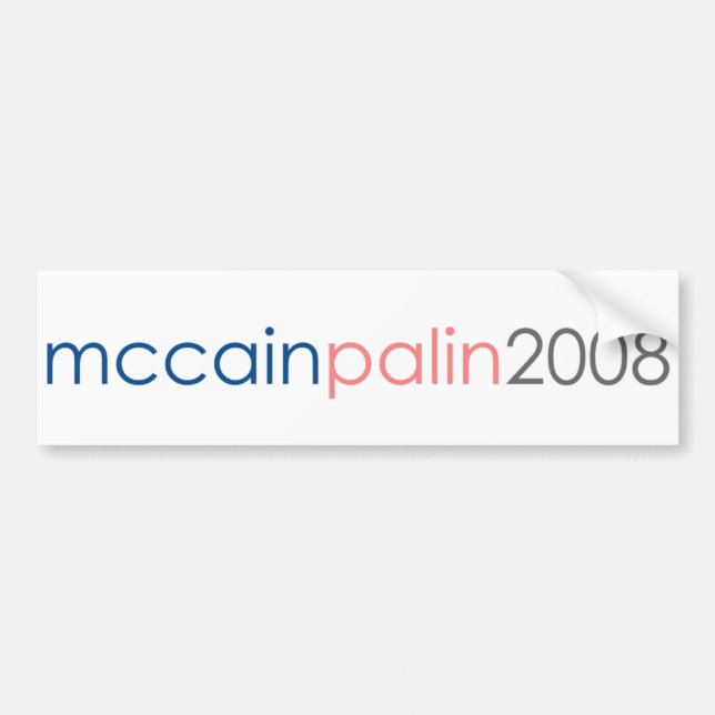 McCain Palin 2008 Bumper Sticker (Front)