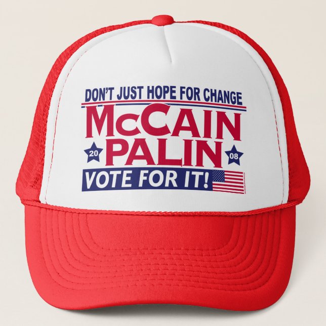 McCain Palin 2008 Trucker Hat (Front)
