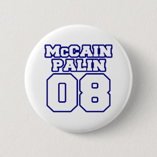 McCain Palin Jersey 6 Cm Round Badge