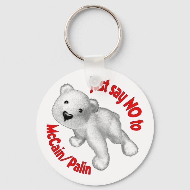 McCain/Palin Just say no Key Ring (Front)