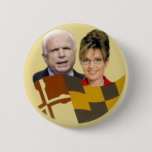 McCain / Palin Maryland Button (Front)