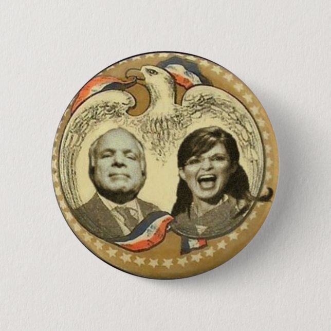 McCain/Palin Retro Eagle Button (Front)