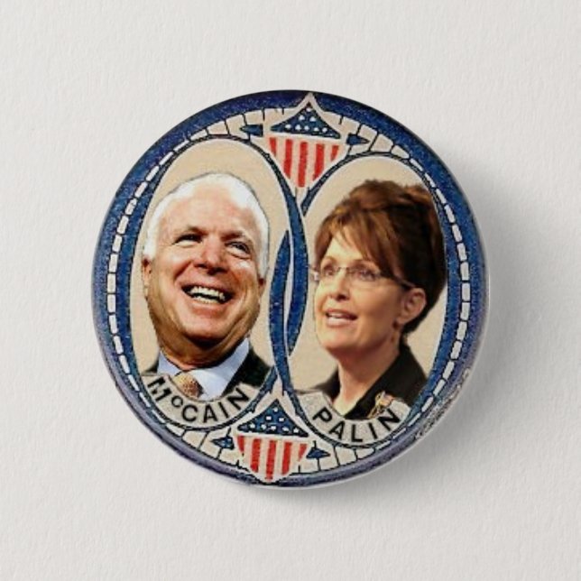 McCain / Palin Retro-Style Button (Front)