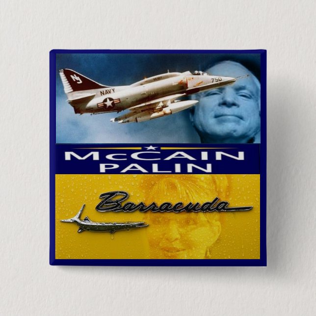 McCain/Palin Square Button (Front)