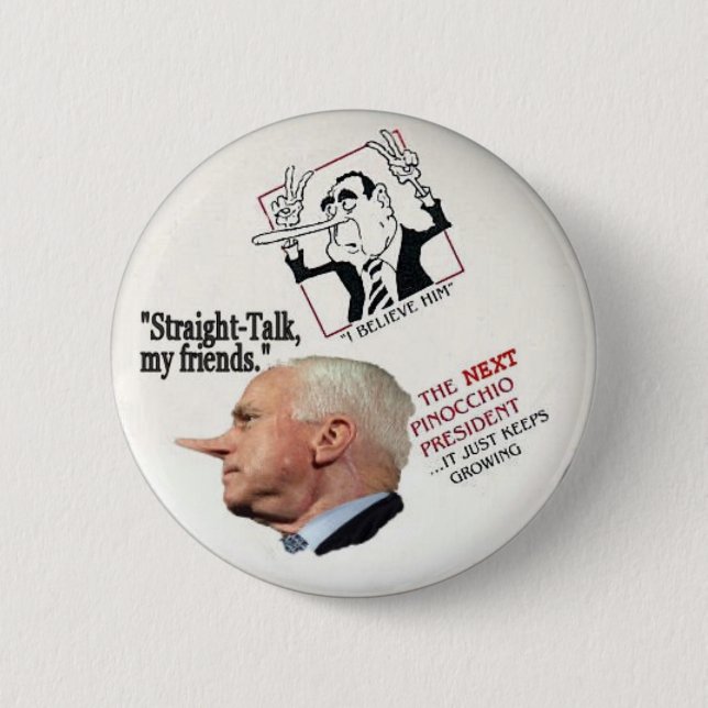 McCain Pinocchio Pin (Front)