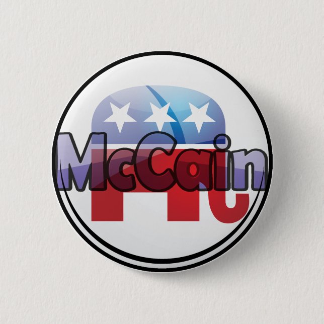 McCain Republican Design 6 Cm Round Badge (Front)