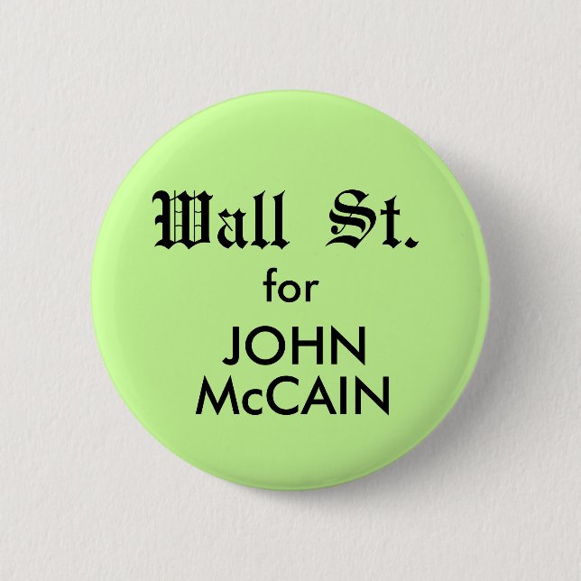 McCain WALL ST. Button (Front)