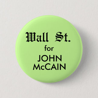 McCain WALL ST. Button