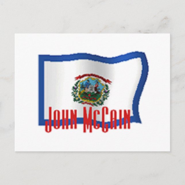 McCain West Virginia Postcard (Front)