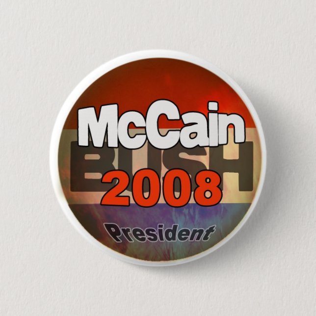 McCainBush 6 Cm Round Badge (Front)