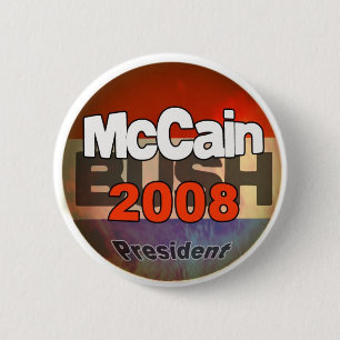 McCainBush 6 Cm Round Badge