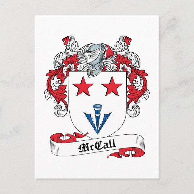 McCall Family Crest Postcard (Front)