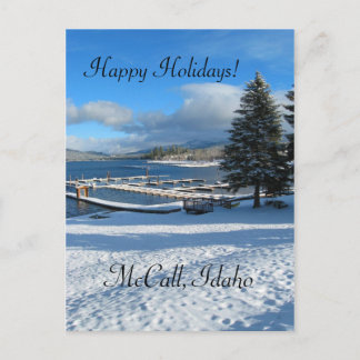McCall, Idaho Holiday greetings Postcard
