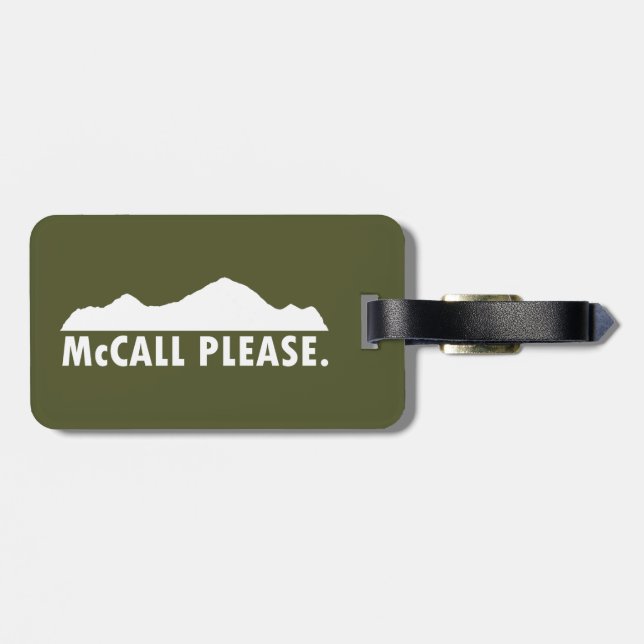 McCall Idaho Please Luggage Tag (Back Horizontal)