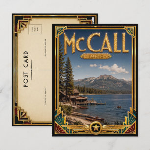 McCall Idaho Vintage Art Deco Golden Age Postcard