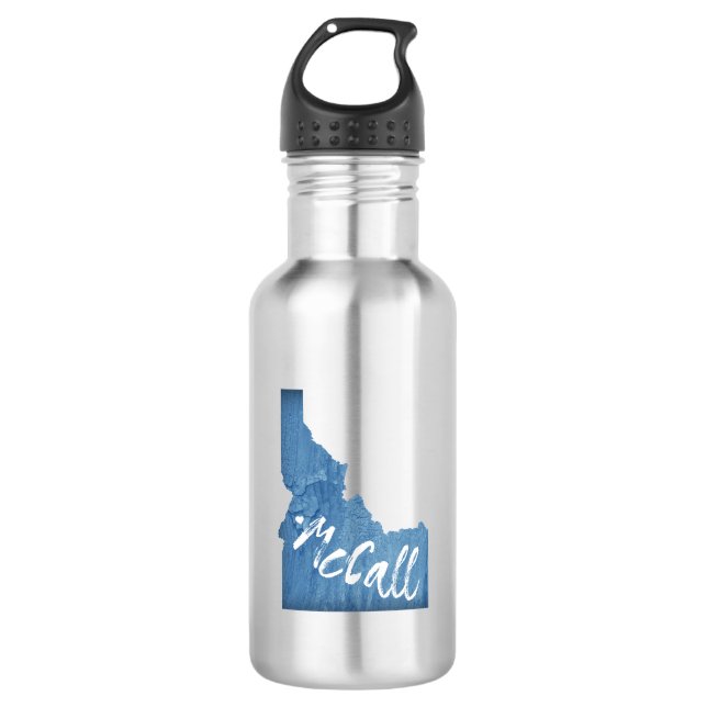 McCall Idaho Wood Grain 532 Ml Water Bottle (Front)