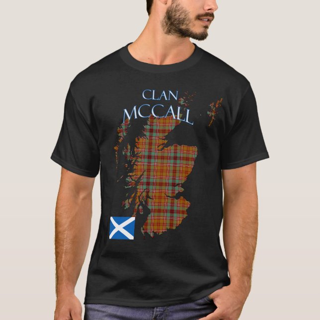 McCall Scottish Clan Tartan Scotland T-Shirt (Front)