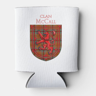 McCall Tartan Scottish Plaid Lion Rampant Can Cooler