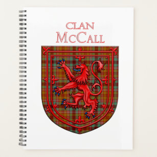 McCall Tartan Scottish Plaid Lion Rampant Planner