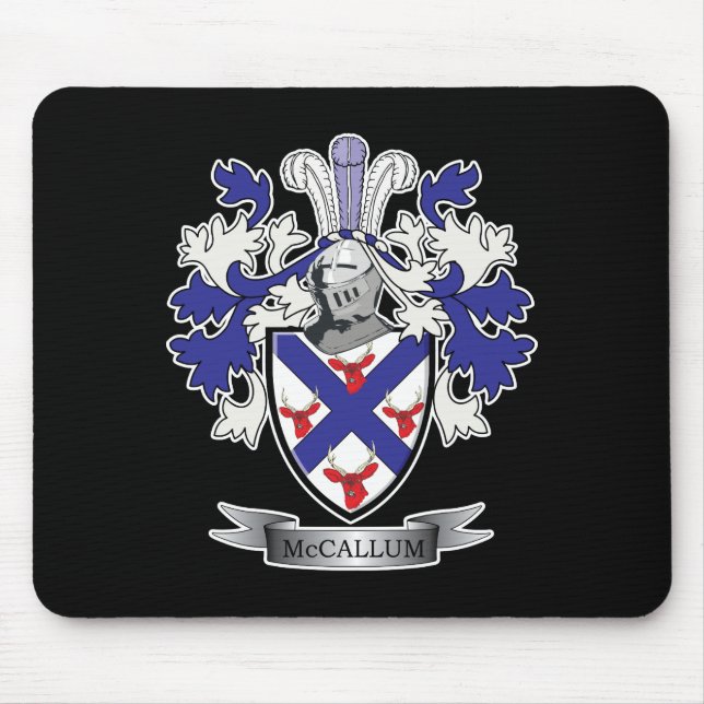 McCallum Family Crest Coat of Arms Mouse Mat (Front)