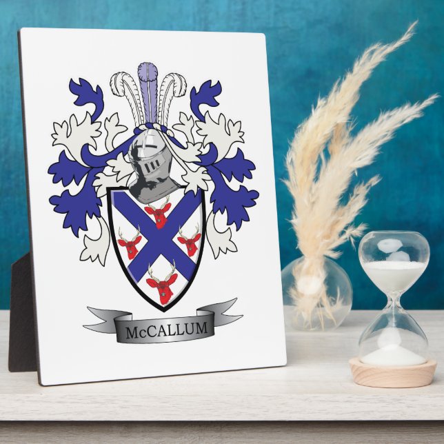 McCallum Family Crest Coat of Arms Plaque (Side)