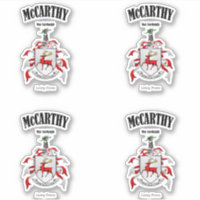 McCarthy Crest Irish Translation & Meaning (x4)