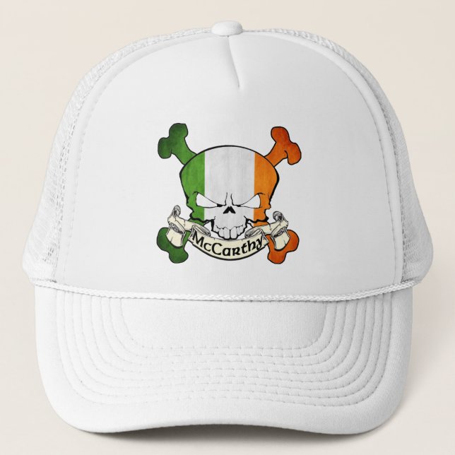 McCarthy Irish Skull Trucker Hat (Front)